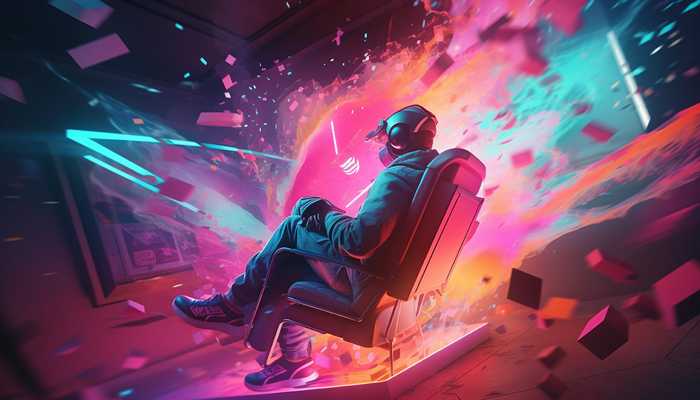 گیمینگ-مرد نئونی-گیمر-انفجار-gaming-gamer-game-man neon